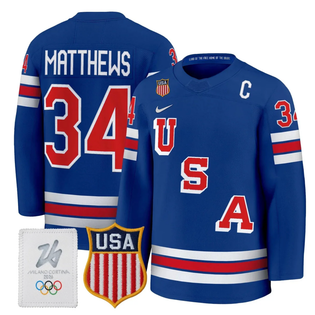 Men's 2026 USA Olympic Premium Hockey All Stitched Jersey