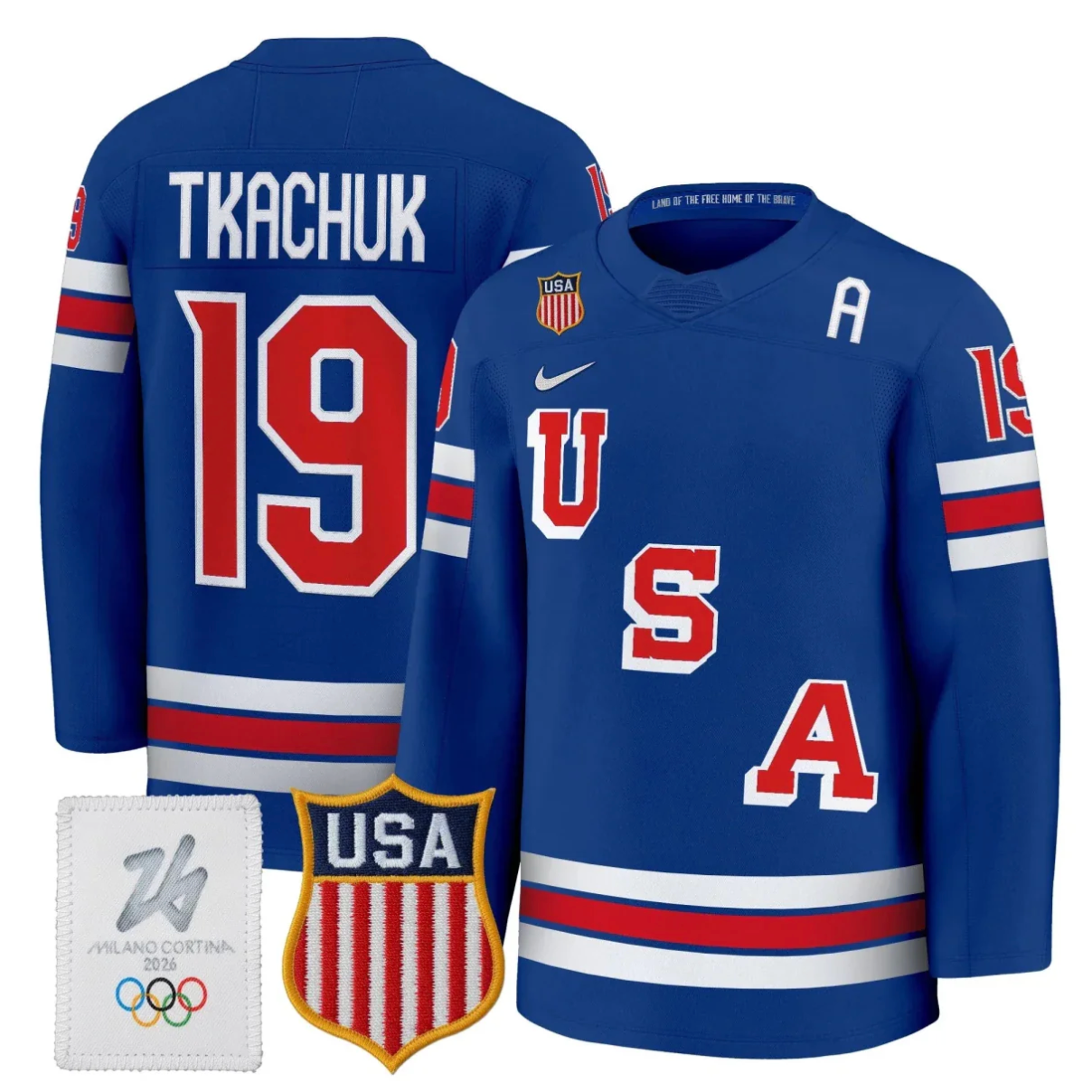 Men's 2026 USA Olympic Premium Hockey All Stitched Jersey
